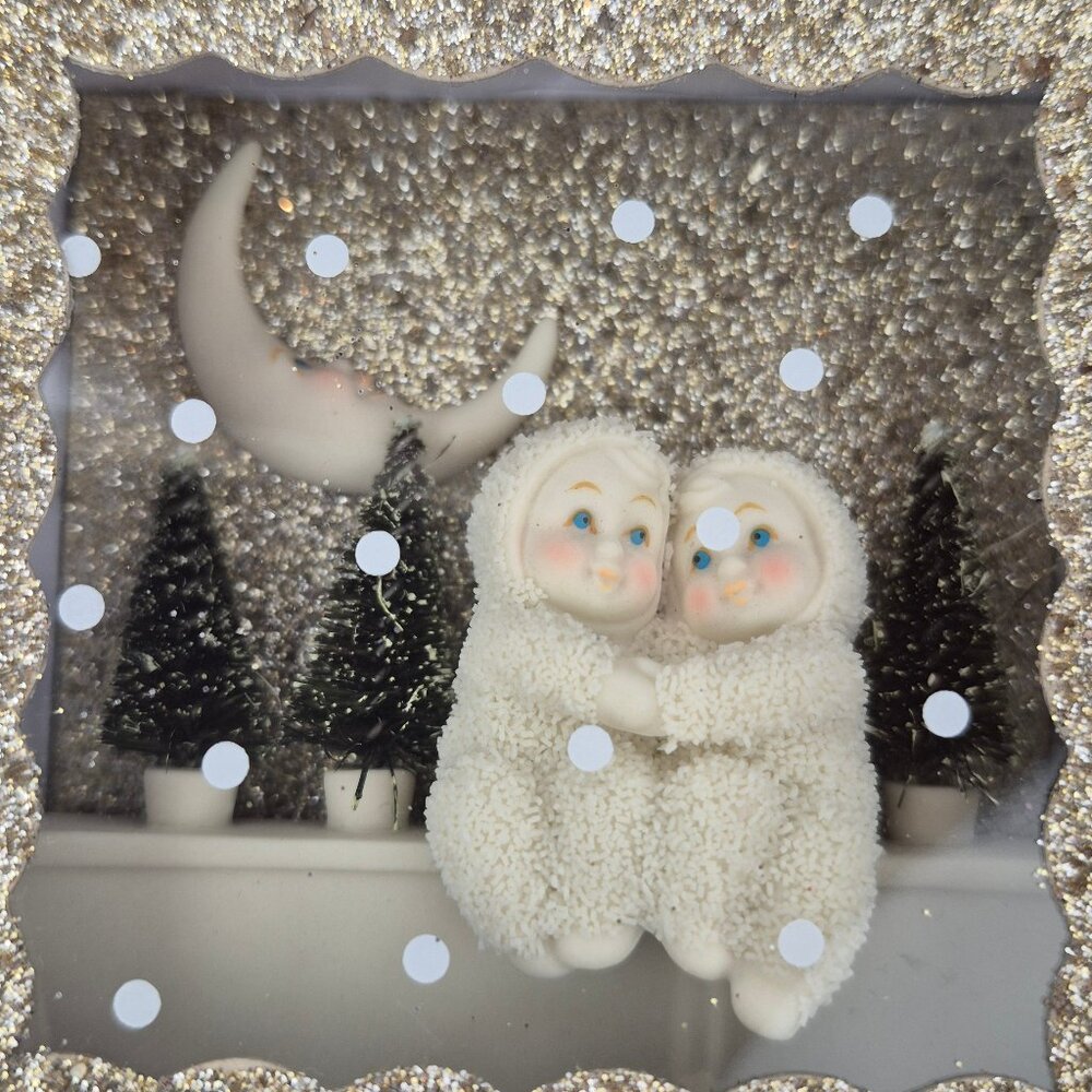 Dept 56 Snow Babies Dream Glitter Shadow Box Ornament - Picture 3 of 16